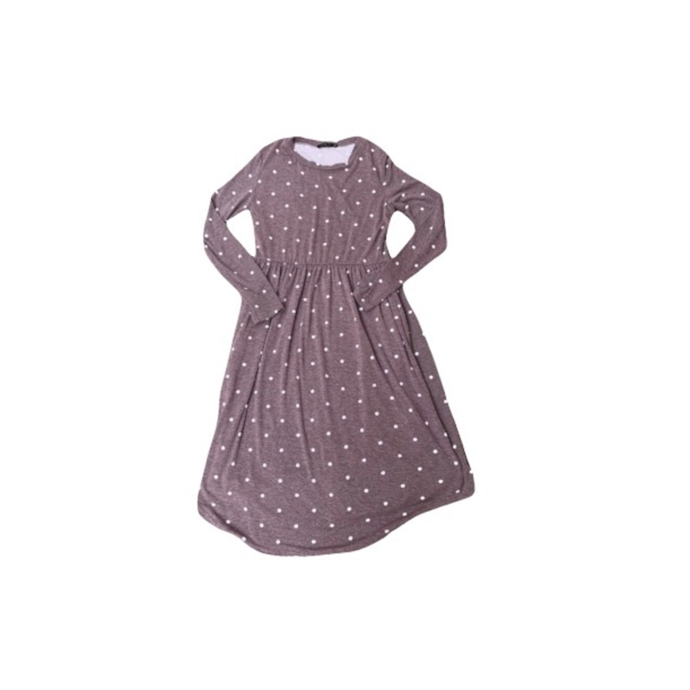 Womens polka dot long sleeve dress